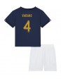 Francie Raphael Varane #4 Domácí dres pro děti MS 2022 Krátký Rukáv (+ trenýrky)
